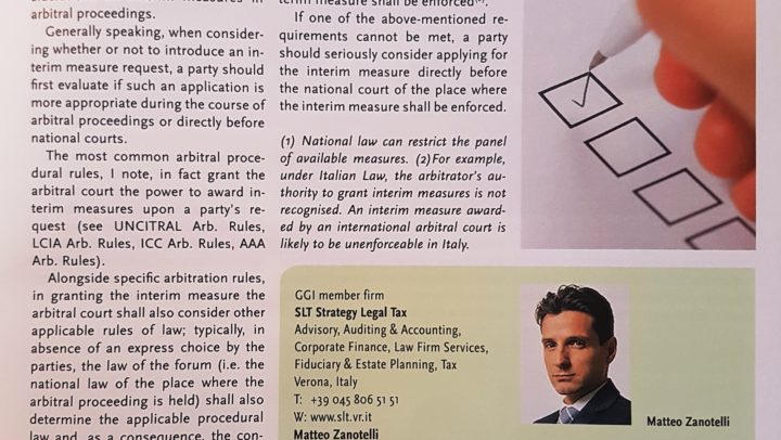 Matteo Zanotelli su GGI – Litigation and Dispute Resolution News