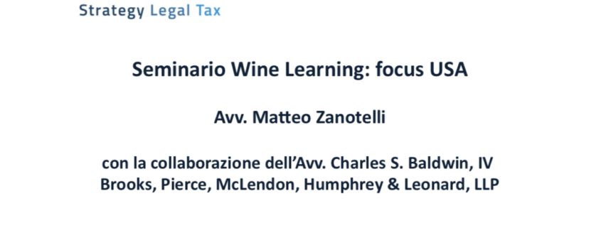 seminario wine learning focus USA